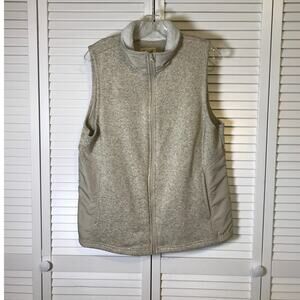 Faded Glory Beige High Neck Sleeveless Vest Jacket XL